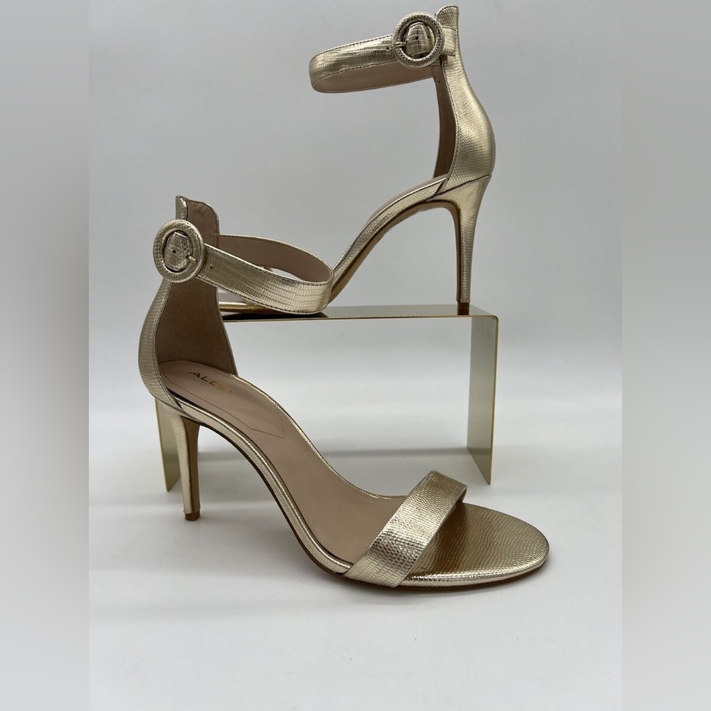 Gold Strapped Heels